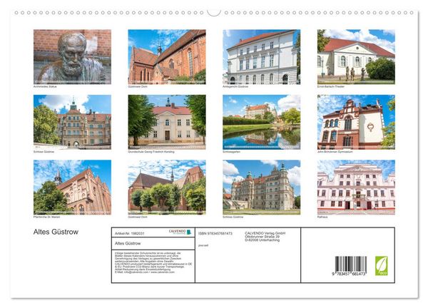 Produktbild: Altes G&uuml;strow (hochwertiger Premium Wandkalender 2026 DIN A2 quer), Kunstdruck in Hochglanz