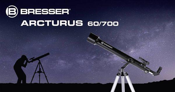 Produktbild: Bresser Optik Arcturus 60/700 AZ Linsen-Teleskop Azimutal Achromatisch Vergr&ouml;&szlig;erung 35 bis 525 x