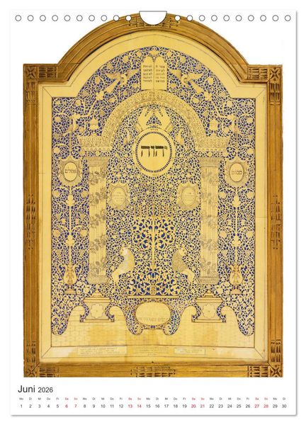 Produktbild: Hebr&auml;ische Illuminationen und Manuskripte (Wandkalender 2026 DIN A4 hoch), CALVENDO Monatskalender
