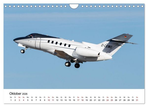 Produktbild: Die Welt der Privatjets (Wandkalender 2026 DIN A4 quer), CALVENDO Monatskalender