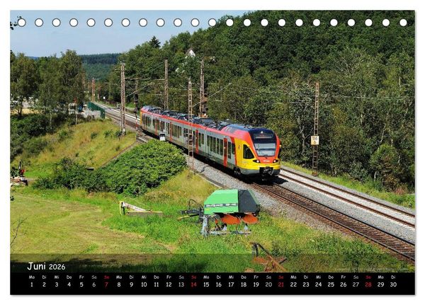 Produktbild: Eisenbahn im Kreis Siegen-Wittgenstein (Tischkalender 2026 DIN A5 quer), CALVENDO Monatskalender