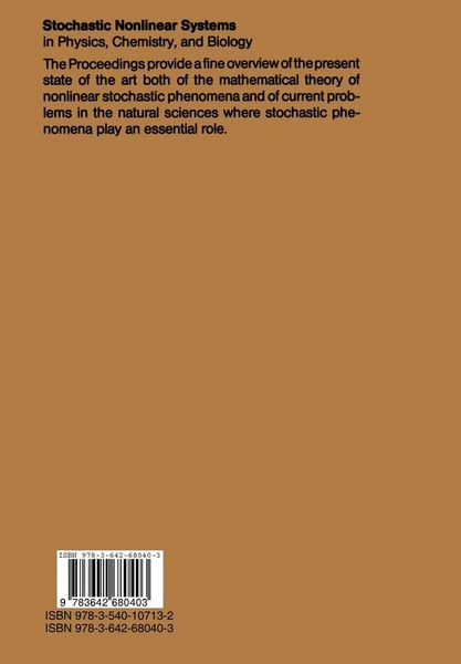Produktbild: Stochastic Nonlinear Systems in Physics, Chemistry, and Biology