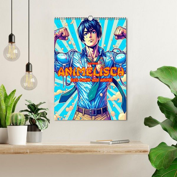 Produktbild: Animelisch der Mann als Anime (Wandkalender 2026 DIN A3 hoch), CALVENDO Monatskalender