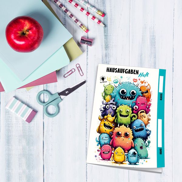 Produktbild: Tr&ouml;tsch Hausaufgabenheft f&uuml;r Schlaue Monster