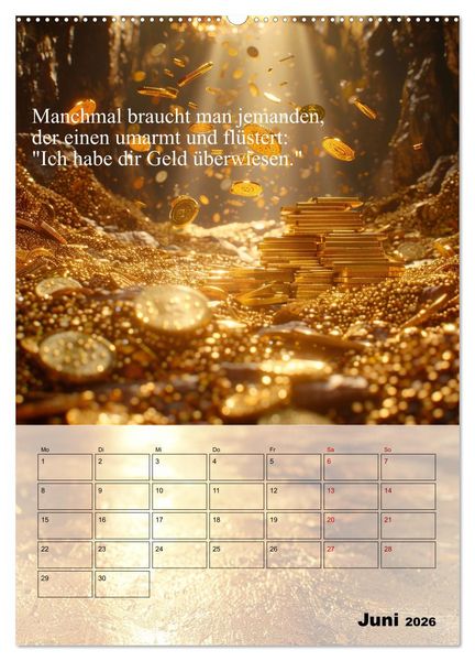 Produktbild: Der Geld-Anlock-Kalender (hochwertiger Premium Wandkalender 2026 DIN A2 hoch), Kunstdruck in Hochglanz