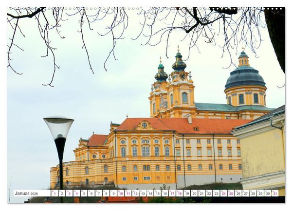 Produktbild: Ansichten vom Stift in Melk (Wandkalender 2026 DIN A2 quer), CALVENDO Monatskalender