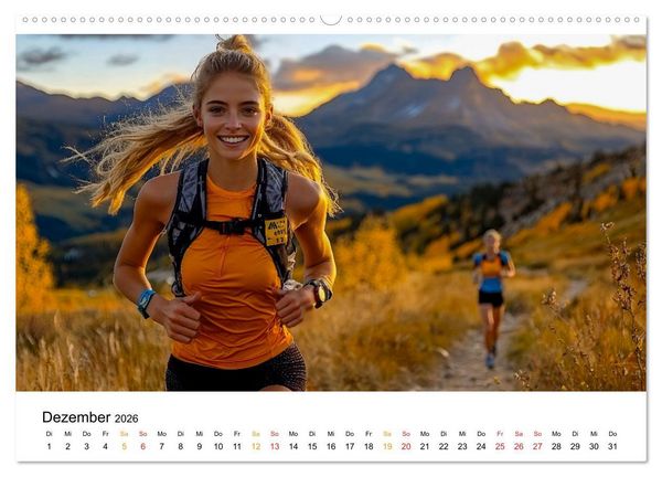 Produktbild: Trailrunning Power (hochwertiger Premium Wandkalender 2026 DIN A2 quer), Kunstdruck in Hochglanz