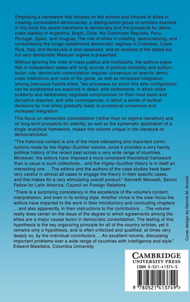 Produktbild: Elites and Democratic Consolidation in Latin America and Southern Europe