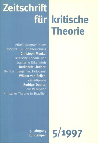 Produktbild: Zeitschrift f&uuml;r kritische Theorie / Zeitschrift f&uuml;r kritische Theorie, Heft 5 (1997)