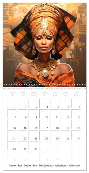 Produktbild: Femmes sublimes d'Afrique (Calendrier mural carr&eacute; 2026 30x30 cm) Calendrier double avec une page pour vos prises de notes
