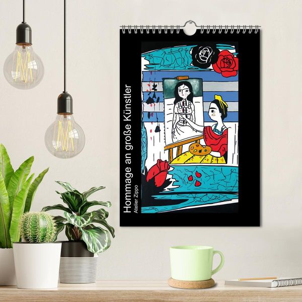 Produktbild: Hommage an gro&szlig;e K&uuml;nstler (Wandkalender 2026 DIN A4 hoch), CALVENDO Monatskalender