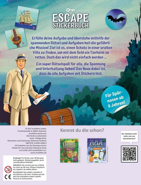 Produktbild: Escape-Stickerbuch &ndash; Das Geheimnis der alten Villa