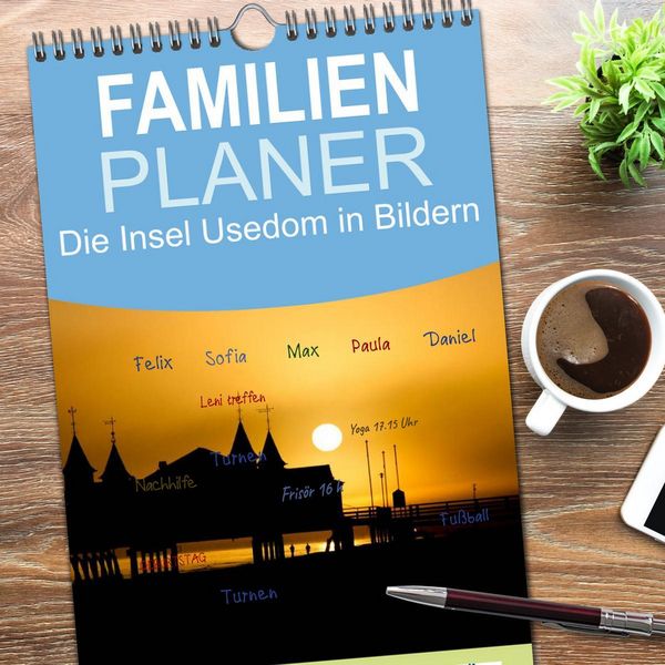 Produktbild: Familienplaner 2026 - Die Insel Usedom in Bildern mit 5 Spalten (Wandkalender, 21 x 45 cm) CALVENDO