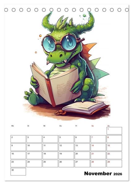Produktbild: Niedliche Drachen (Tischkalender 2026 DIN A5 hoch), CALVENDO Monatskalender