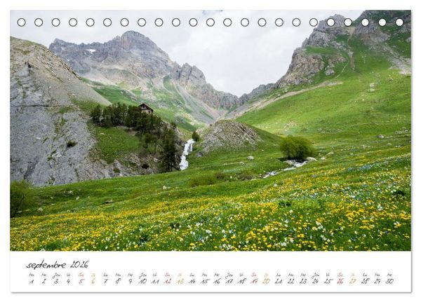 Produktbild: Sur la route des Grandes Alpes, la vall&eacute;e de la Guisane (Calendrier de bureau 2026 DIN A5 vertical), CALVENDO calendrier mensuel