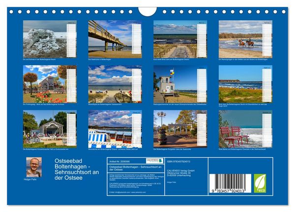 Produktbild: Ostseebad Boltenhagen - Sehnsuchtsort an der Ostsee (Wandkalender 2026 DIN A4 quer), CALVENDO Monatskalender