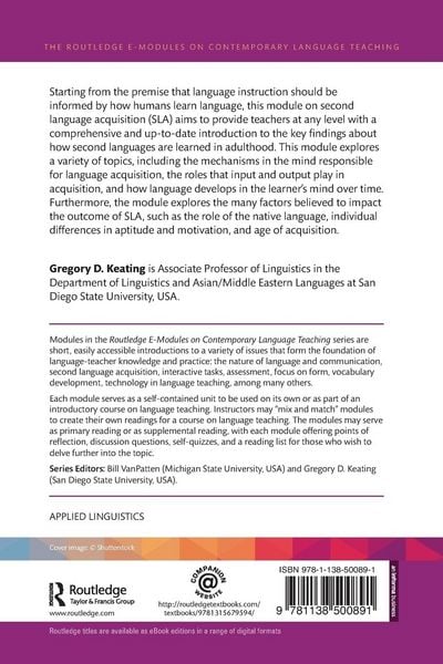 Produktbild: Second Language Acquisition