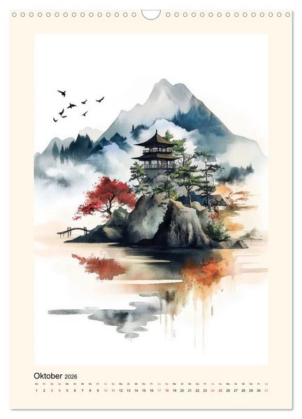 Produktbild: Japan - Momente der Stille (Wandkalender 2026 DIN A3 hoch), CALVENDO Monatskalender