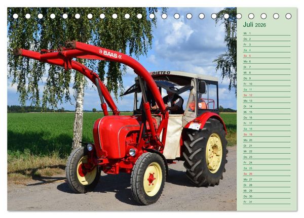 Produktbild: Oldtimer-Trecker on Tour (Tischkalender 2026 DIN A5 quer), CALVENDO Monatskalender