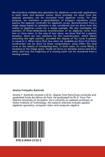 Produktbild: Algebraic Curves in Multiple-View Geometry
