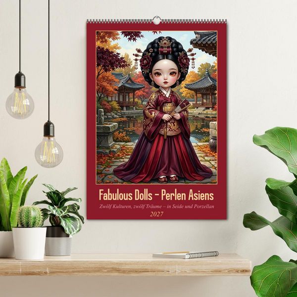 Produktbild: Fabulous Dolls &ndash; Perlen Asiens (Wandkalender 2027 DIN A2 hoch), CALVENDO Monatskalender