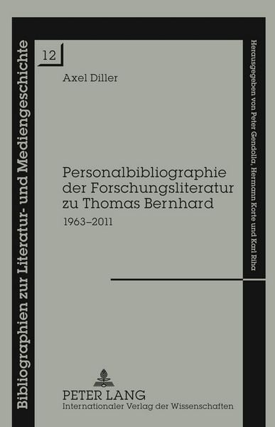 Produktbild: Personalbibliographie der Forschungsliteratur zu Thomas Bernhard