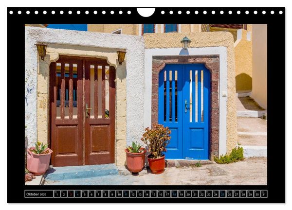 Produktbild: Kalimera Thira - Santorini, die sch&ouml;nste der Kykladen stellt sich vor (Wandkalender 2026 DIN A4 quer), CALVENDO Monatskalender