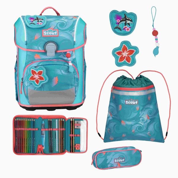 Produktbild: Scout Schulranzen Set Neo Safety Light, Schulranzen Set, 4tlg, Aloha