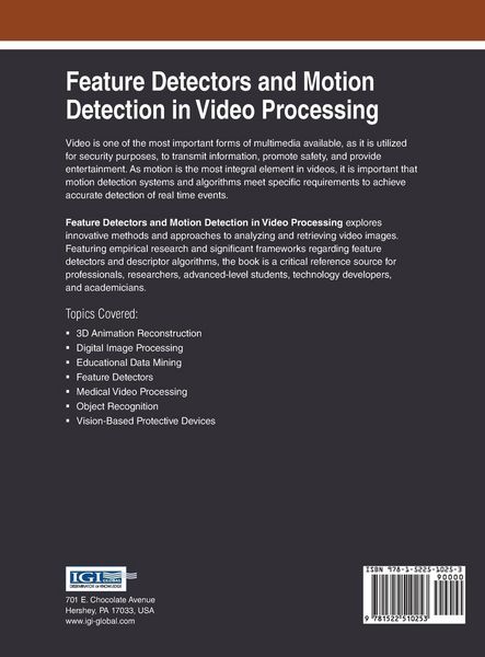 Produktbild: Feature Detectors and Motion Detection in Video Processing
