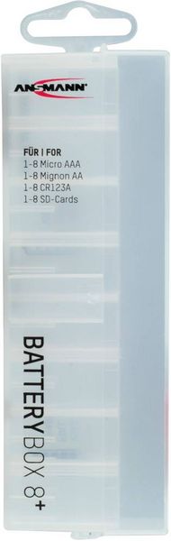 Produktbild: Ansmann Foto Plus 8 Batteriebox 8x Micro (AAA), Mignon (AA), CR123 (L x B x H) 160 x 22 x 55mm