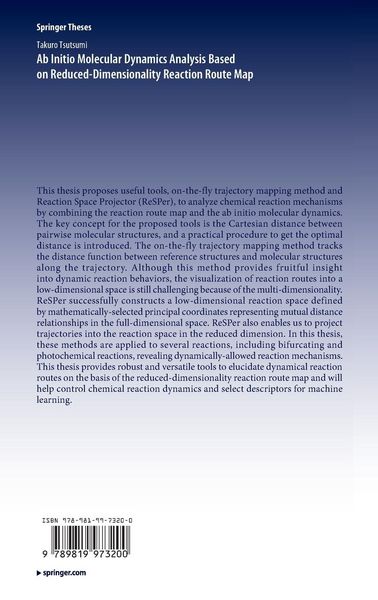 Produktbild: Ab Initio Molecular Dynamics Analysis Based on Reduced-Dimensionality Reaction Route Map