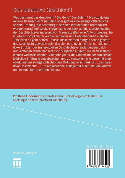 Produktbild: Das paradoxe Geschlecht