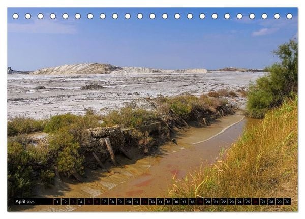 Produktbild: Camargue - Im Land der wei&szlig;en Pferde und schwarzen Stiere (Tischkalender 2026 DIN A5 quer), CALVENDO Monatskalender