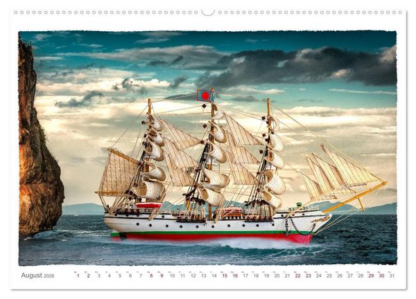 Produktbild: Modellschiffe in Szene gesetzt. (hochwertiger Premium Wandkalender 2026 DIN A2 quer), Kunstdruck in Hochglanz