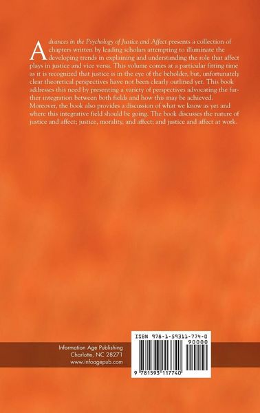 Produktbild: Advances in the Psychology of Justice and Affect (Hc)