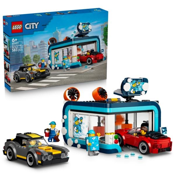 Produktbild: LEGO City 60497 Waschstra&szlig;e, Bauset mit 2 Spielzeugautos f&uuml;r Kinder ab 6 Jahren
