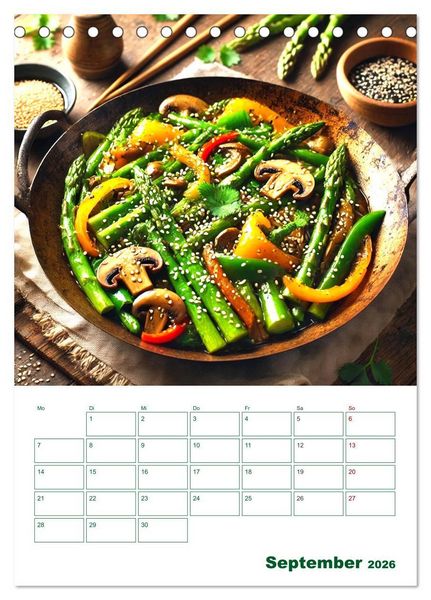 Produktbild: Spargelgl&uuml;ck &ndash; von der Ernte bis zum Genuss (Tischkalender 2026 DIN A5 hoch), CALVENDO Monatskalender