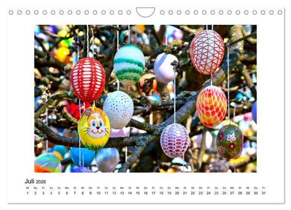 Produktbild: Der Saalfelder Ostereierbaum (Wandkalender 2026 DIN A4 quer), CALVENDO Monatskalender