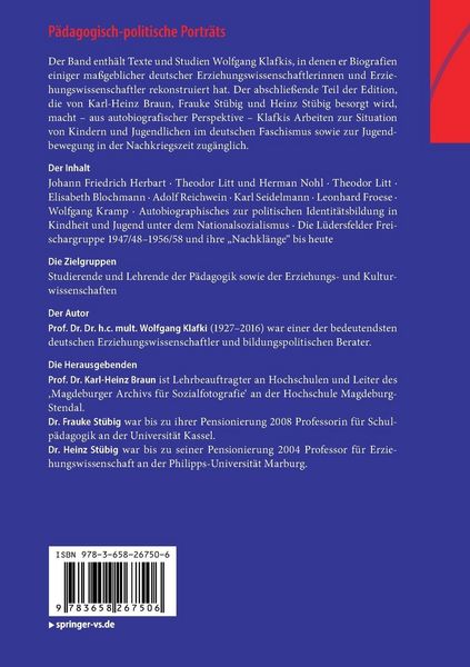 Produktbild: P&auml;dagogisch-politische Portr&auml;ts
