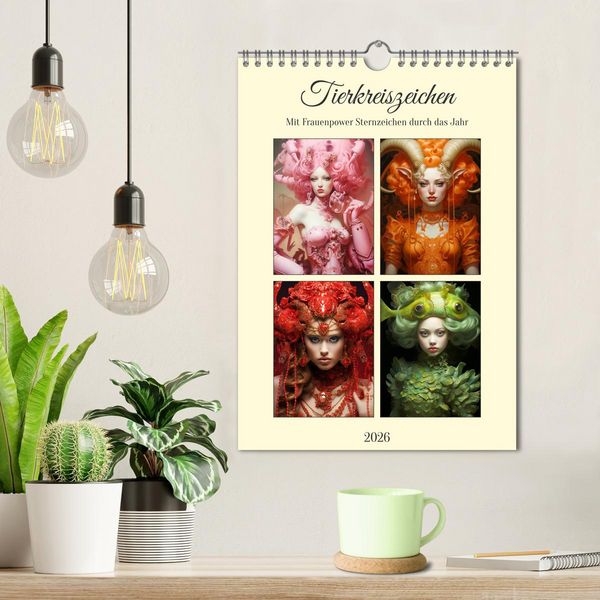 Produktbild: Tierkreiszeichen. Mit Frauenpower Sternzeichen durch das Jahr (Wandkalender 2026 DIN A4 hoch), CALVENDO Monatskalender