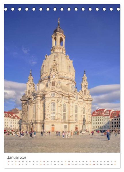 Produktbild: Highlights in Dresden (Tischkalender 2026 DIN A5 hoch), CALVENDO Monatskalender