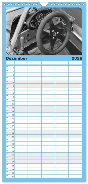 Produktbild: Familienplaner 2026 - Formel, Rennen, Boxengasse 1971-&acute;83 mit 5 Spalten (Wandkalender, 21 x 45 cm) CALVENDO