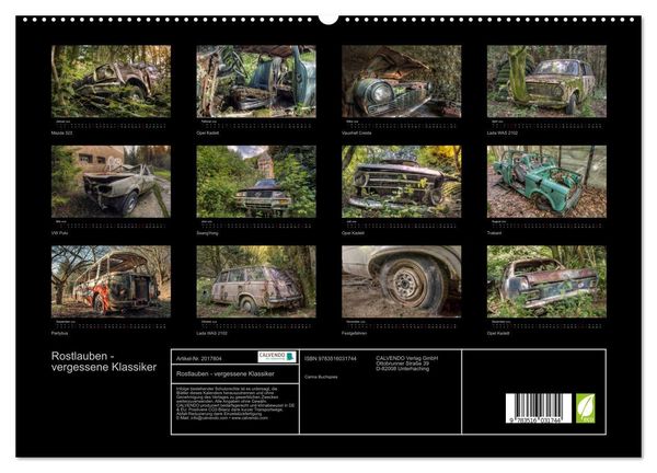 Produktbild: Rostlauben - vergessene Klassiker (hochwertiger Premium Wandkalender 2026 DIN A2 quer), Kunstdruck in Hochglanz