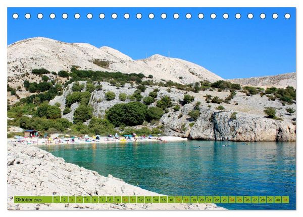 Produktbild: Istrien und Insel Krk - Impressionen eines kroatischen Sommers (Tischkalender 2026 DIN A5 quer), CALVENDO Monatskalender