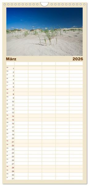 Produktbild: Familienplaner 2026 - Sankt Peter-Ording. Sonne - Strand - Meer mit 5 Spalten (Wandkalender, 21 x 45 cm) CALVENDO