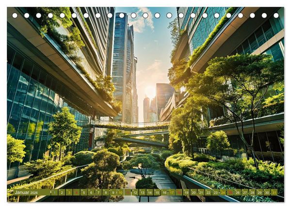 Produktbild: Urban Jungle - wohnen mit Pflanzen (Tischkalender 2026 DIN A5 quer), CALVENDO Monatskalender