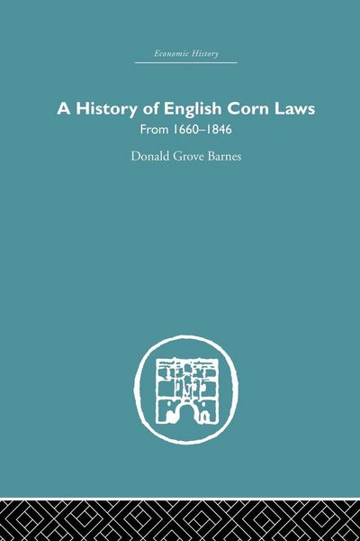 Produktbild: History of English Corn Laws, A