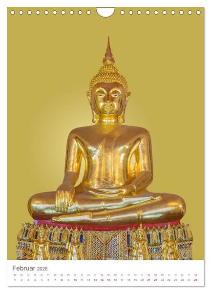 Produktbild: Buddha tr&auml;gt Gold (Wandkalender 2026 DIN A4 hoch), CALVENDO Monatskalender