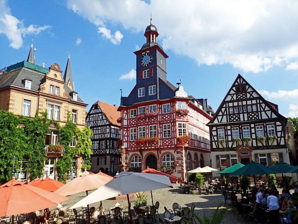 Produktbild: CALVENDO Puzzle Der Marktplatz in Heppenheim an der Bergstra&szlig;e | 1000 Teile Lege-Gr&ouml;&szlig;e 64x48cm Foto-Puzzle f&uuml;r gl&uuml;ckliche Stunden
