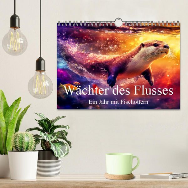 Produktbild: W&auml;chter des Flusses - Ein Jahr mit Fischottern (Wandkalender 2026 DIN A4 quer), CALVENDO Monatskalender